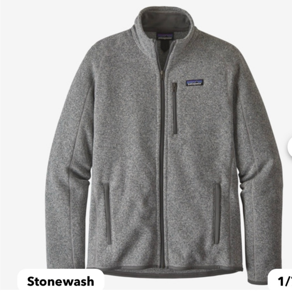 Patagonia Fleece Full Zip Front Jacket XL Gray Better Sweater
